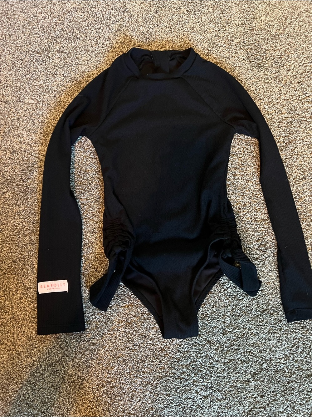 Seafolly Kids Black Long Sleeve One-Piece Swim Suit